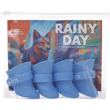 M-Pets Rainy Day Köpek Ayakkabısı 4,5x3,4cm Mavi M