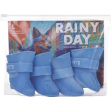 M-Pets Rainy Day Köpek Ayakkabısı 5x3,8cm Mavi L