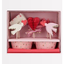 Meri Meri - Valentine's Cupcake Kit - Sevgi Cupcake Kit - 24'lü