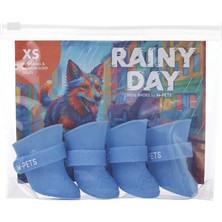 M-Pets Rainy Day Köpek Ayakkabısı 2,6x3,5cm Mavi Xs
