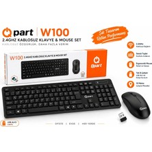 QParts Qpart W100 2.4 Ghz Kablosuz Klavye & Mouse Set