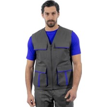 Ayışığı 4 Cepli İş Yeleği – Dayanıklı Pamuk Polyester Kumaş, Körüklü Cepli, Ergonomik Kesim, Mevsimlik İş Yeleği