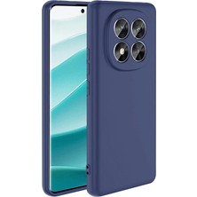 Teknosepetim Note 14 Pro ile Uyumlu Silikon Kılıf Ultra Esnek Ince Içi Kadife Dış Yüzeyi Mat  Kapak Mavi
