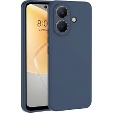 Teknosepetim V60 Lite ile Uyumlu Silikon Kılıf Ultra Esnek Ince Içi Kadife Dış Yüzeyi Mat  Kapak Mavi