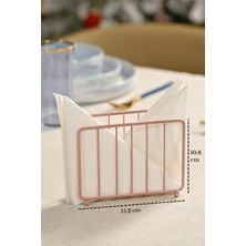 Edora Home Rose Kafes Peçetelik Peçete Standı Kafe Restoran Otel Dekoratif Paslanmaz Metal