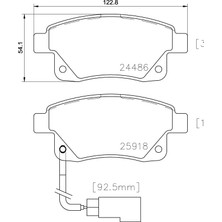 Balata Arka Ford Transit V347 (06-) V348 - Tek Ikaz Kablolu Art A03.1955/1