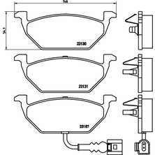 Art Balata Ön Vw Bora (99-) Golf Iv Beetle V Jetta (05-) Audi A3 (03-) Sportback (04-) (00-03) Seat Leon