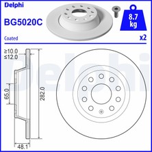 Fren Diski (Çiftli Paket) Arka Seat Leon (1p1) 2.0 Tfsı 2005-2012 Delphi Del BG5020C