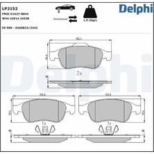 Fren Balatasi Ön Renault Megane Iıı Hatchback (Bz0 1.5 Dci 2008-2015 Delphi Del LP2152