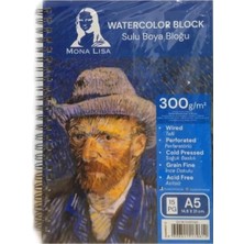 Mona Lisa Südor MN27-5 Mona Lısa Spiralli Resim Defteri - Sulu Boya Bloğu A5 (14.8X21CM) 300GR. 15YP.
