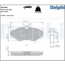 Fren Balatasi Ön Renault Trafic Iı Panelvan 1.9 Dci / Minibüs 100 (JL0C) 2001+ Delphi Del LP1695