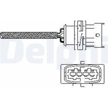 Oksijen (Lambda) Sensörü Opel Meriva A Mpv (X03) 1.6 (E75) 2005-2010 Delphi Del ES10789-12B1