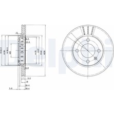 Fren Diski (Çiftli Paket) Ön Vw Polo Iıı (6n1) 1.7 Sdı 1994-1999 Delphi Del BG2982