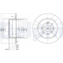 Fren Diski (Çiftli Paket) Arka Opel Vectra B (J96) 1.8 I 16V (F19) 1995-2002 Delphi Del BG3141