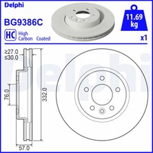 Fren Diski (Tekli Paket) Ön Vw Amarok (2ha, 2hb, S1B, S6B, S7A, S7B) Delphi Del BG9386C
