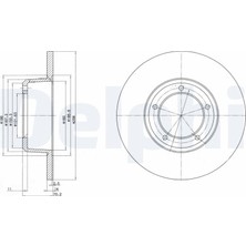 Fren Diski (Çiftli Paket) Ön Land Rover Range I 2.4 Td 4x4 1970-1994 Delphi Del BG2297
