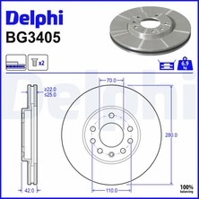 Delphi Fren Diski (Çiftli Paket) Delikli Ön Opel Astra, Astra Van, Combo, Corsa, Corsa Meriva, Zafira 1998