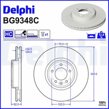 Fren Diski (Tekli Paket) Ön Land Rover Range Iv (L405) 3.0 P400 4x4 2012+ Delphi Del BG9348C