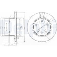 Fren Diski (Çiftli Paket) Ön Bmw 1 (F20) 116 D / (F21) (E87) I 2004-2019 Delphi Del BG3899C