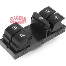 Cam Açma Düğmesi Ön Sol Dörtlü Vw Golf V Plus, Jetta, Passat Sagemfrans Sgm 400110