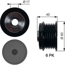 Alternatör Kasnaği Ford Grand C-Max (Dxa 2.0 Tdci / Tourneo Connect 1.5 2010-2019 Gates Gat OAP7154