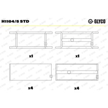 Ana Yatak Std Fiat Ducato Minibüs 2.8 Jtd / Panelvan Citroën Jumper Hdi 1997-2011 Glyco Gly H1104/5