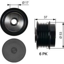 Alternatör Kasnaği Chrydler Voyager Dodge Grand Caravan Mini Passenger Van 3.3 Gates Gat OAP7015