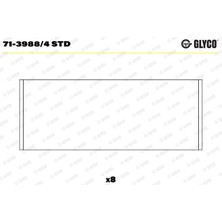 Kol Yatak Std Renault Trafic Iı Panelvan 1.9 Dci 80 (FL0B) 2001+ Glyco Gly 71-3988/4
