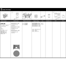 Piston+Segman 79.5+0.50 Renault-Dacia Clio Symbol 1.4i 8V*LOGAN 1.4i*logan Epress Mcv Pickup 1.4i*sa