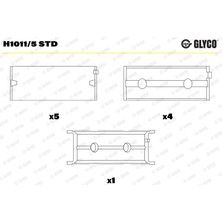 Ana Yatak Std Fiat Punto (199_) 1.3 D Multijet / Evo 2008-2012 Glyco Gly H1011/5