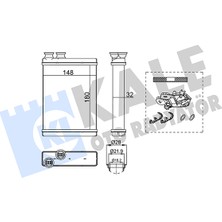Kalorifer Radyatörü Brazing Peugeot 308 Iı (Lb_, Lp_, Lw_, Lh_, L3_) 1.2 Thp 110 Kale Kal 355235