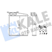 Kalorifer Radyatörü Al/brz Modus, Renault Clio Iıı (Br0 1.5 Dci 2005-2014 Kale Kal 346405