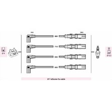 Buji- Kablosu Vw Caddy Iı 1400 8V 2000-03-LUPO 1000-1400 1998-00-POLO 1000 1999-01 Netex Ntx SP01 48