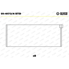 Kol Yatak Std Peugeot 106 Iı (1A_, 1c_) 1.6 I / 206 Hatchback (2A 16V 1996-2012 Glyco Gly 01-4173/4