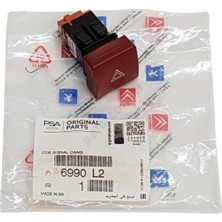 Dörtlü Flaşör Anahtari Peugeot Partner (B9) (08-) Tepee / Citroen Berlingo 3pın Psa 6990.L2