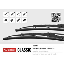 Silecek Süpürgesi 430MM Dodge As 250, 900, 950 93 => Silbak Slb SS11T (2'li Paket)