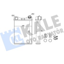 Kalorifer Radyatörü Brazing Fiat Punto (188_) 1.9 Jtd / 1.2 60 Zastava 10 1999-2012 Kale Kal 355190