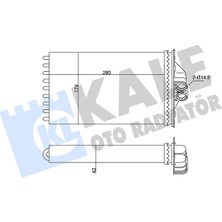 Kalorifer Radyatörü Al/brz Voyager Dodge Caravan 3.8 I Awd / Chrysler 1995-2001 Kale Kal 346335