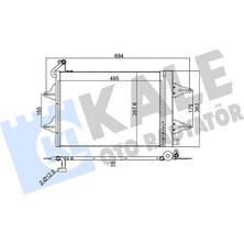 Klima Radyatörü ( Kondenser Seat Ibiza Iıı (6l1) 1.4 16V / Cordoba (6l2) 2002-2009 Kale Kal 390700