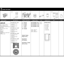 Piston+Segman 69.6+0.60 Fiat-Opel Astra J*corsa D*grande Punto1.3cdtı 16V*LİNEA*GRANDE Punto 0.20 mm