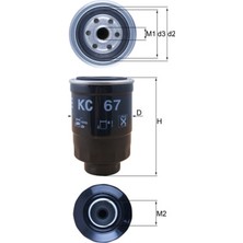 Yakit Filtresi Nissan Almera Iı Hatchback (N16) 2.2 Dci 2000-2006 Mahle Mhl KC67