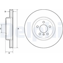 Fren Diski (Tekli Paket) Ön Bmw 5 Touring (F11) 530 D / (F10) 525 2009-2017 Delphi Del BG9154C