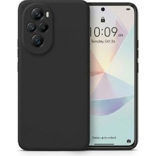 Teknosepetim HONOR200 Pro ile Uyumlu Silikon Kılıf Ultra Esnek Ince Içi Kadife Dış Yüzeyi Mat  Kapak Siyah