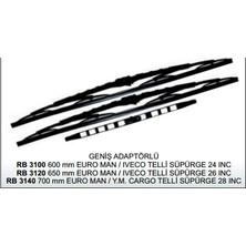 Silecek Süpürgesi 700MM 28 Inç RB3140 Euro Man Ford Cargo Telli Remark Rem R002 0660 (2'li Paket)