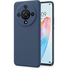 Teknosepetim Honor X9 ile Uyumlu Silikon Kılıf Ultra Esnek Ince Içi Kadife Dış Yüzeyi Mat  Kapak Mavi