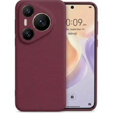 Teknosepetim Pura 80 Ultra ile Uyumlu Silikon Kılıf Ultra Esnek Ince Içi Kadife Dış Yüzeyi Mat  Kapak Mor