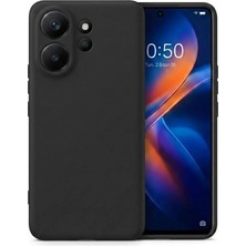 Teknosepetim V60 Lite ile Uyumlu Silikon Kılıf Ultra Esnek Ince Içi Kadife Dış Yüzeyi Mat  Kapak Siyah