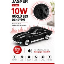 Jasper JPR-1507 Siyah 10W Bluetooth Hoparlörlü Retro Araba Tasarım – Fm Radyo, Usb, Tf Kart, Aux ve Mp3