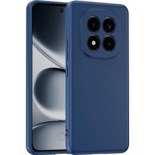 Teknosepetim Note 15 Pro ile Uyumlu Silikon Kılıf Ultra Esnek Ince Içi Kadife Dış Yüzeyi Mat  Kapak Mavi