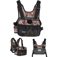 Fujin Tactical Vest Brown Camo Balıkçı Çantası